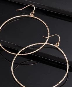 Sublime Clothing Boutique Hammered Metal Ring Earrings