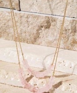 Urbanista Natural Stone Cube Layered Necklace Accessories