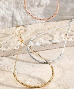 Sublime Clothing Boutique Simple Bling Teardrop Hoop Accessories