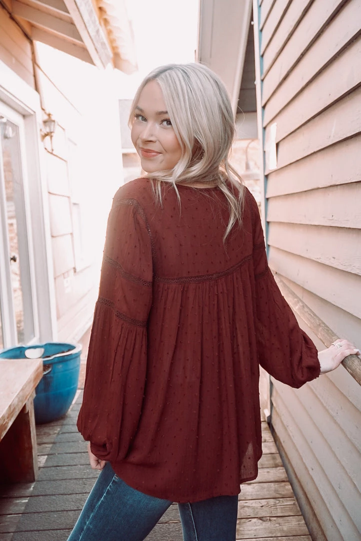 Easel Tops Dot To Dot Blouse 5 Easel Tops Dot To Dot Blouse