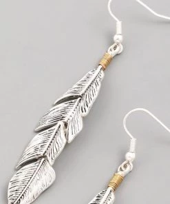 Sublime Clothing Boutique Antique Leaf Drop Earrings