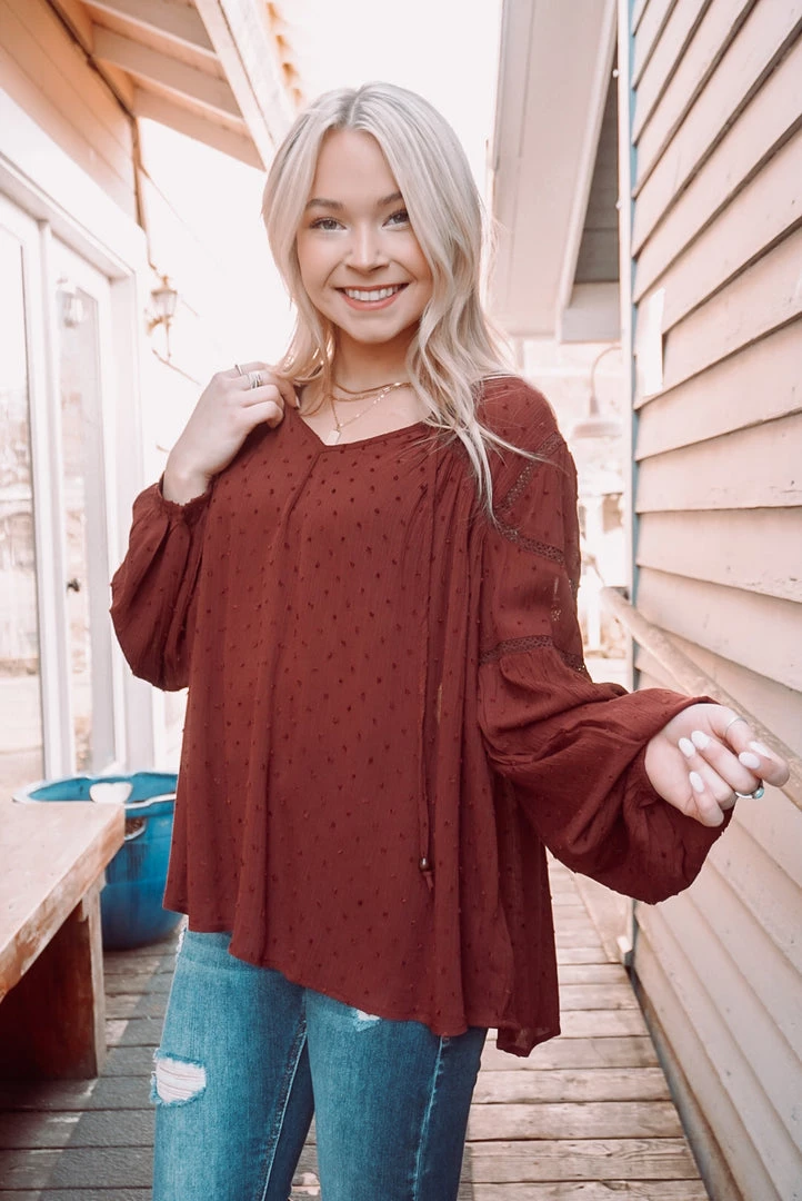 Easel Tops Dot To Dot Blouse 3 Easel Tops Dot To Dot Blouse