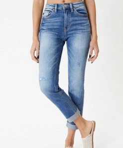 Kancan Benjamin High Rise Slim Straight Jeans Bottoms