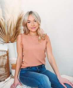 La Miel Tops Brynnie Ruffle Tank