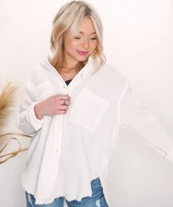 La Miel Tops Celia Button Down 59 La Miel Tops Celia Button Down