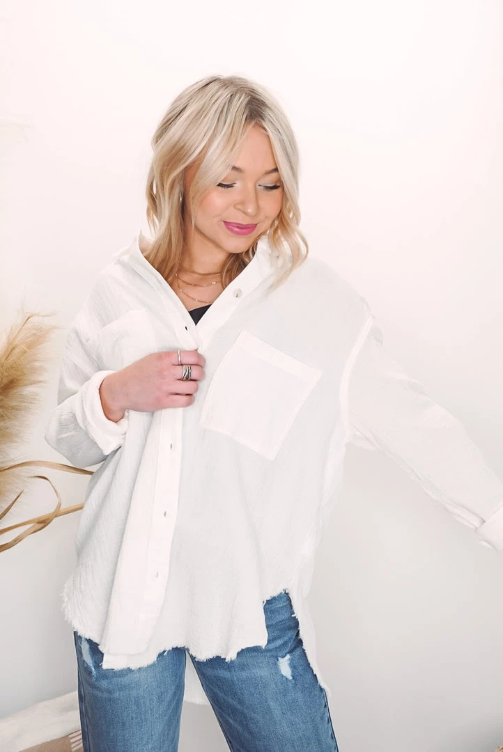 La Miel Tops Celia Button Down 26 La Miel Tops Celia Button Down