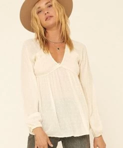 Promesa Ivie Swiss Dot Blouse Tops