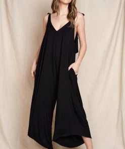 Charlotte Avery Beachwood Tie Strap Jumpsuit Dresses + Rompers
