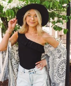 Charlotte Avery Tops Lovelyn One Shoulder Tank