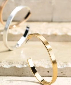 Urbanista Accessories Slender Satin Hoop Earrings