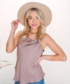 La Miel Brindle Polka Dot Tank Tops