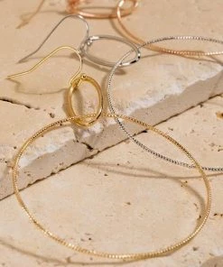 Sublime Clothing Boutique Metal Pleated Ring Earrings