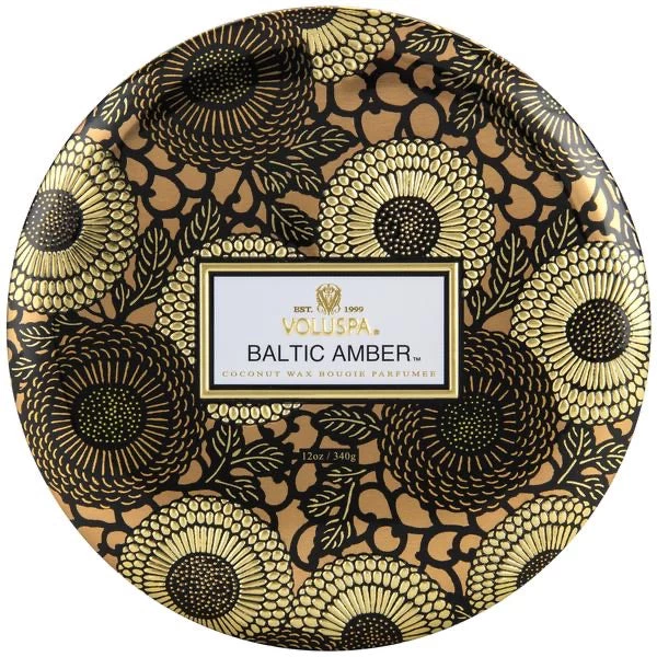 Sublime Clothing Boutique Gifts + Home Accents Voluspa Baltic Amber 3 Wick Tin 2 Sublime Clothing Boutique Gifts + Home Accents Voluspa Baltic Amber 3 Wick Tin
