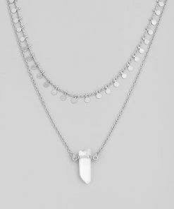 Fame Accessories Crystal Layered Necklace