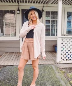 La Miel Tops Paxton Waffle Cardigan