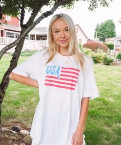 Oat Collective USA Flag Tee