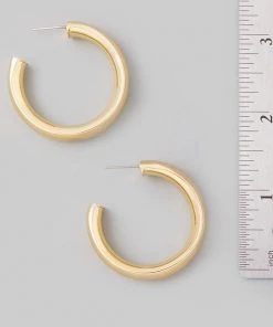 Fame Accessories A Little Bold Hoop Earrings