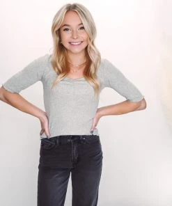 Lush Clothing Tops Kaya Cinched Top