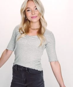 Lush Clothing Tops Kaya Cinched Top