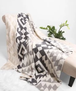 Hana Gifts + Home Accents Cozy Aztec Throw Blanket