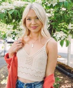 Lush Clothing Tops Lively Crochet Tank