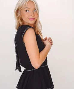 Hem & Thread Back In Town Peplum Tops