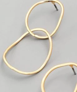 Sublime Clothing Boutique Warped Circle Link Dangle Earring Accessories