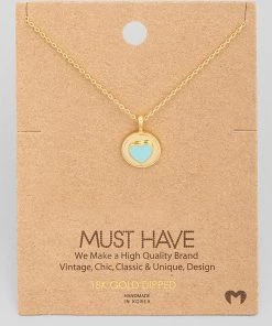 Fame Accessories Heart Coin Charm Necklace