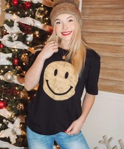 Oat Collective Happy Graphic Tee Tops